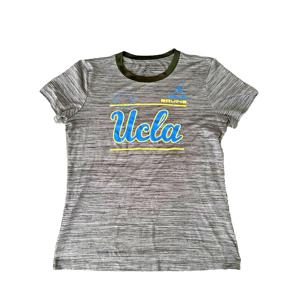 Nike Jordan UCLA Bruins Dri-FIT Women's Gray Athletic T-Shirt Size Medium S
